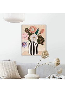 Orangewallz Druk artystyczny "Black White Striped Vase" w ramce ze sklepu Limango Polska w kategorii Obrazy - zdjęcie 188393787