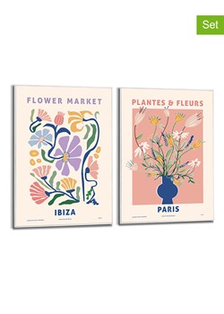 Orangewallz Druki artystyczne (2 szt.) "Plantes &amp; Fleurs" w ramce ze sklepu Limango Polska w kategorii Obrazy - zdjęcie 188393977