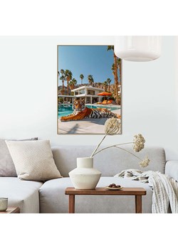 Orangewallz Druk artystyczny "Palm Spring Tiger" w ramce ze sklepu Limango Polska w kategorii Obrazy - zdjęcie 188394227