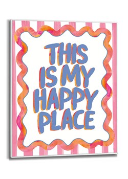 Orangewallz Druk artystyczny "This is my happy place" w ramce ze sklepu Limango Polska w kategorii Obrazy - zdjęcie 188394306