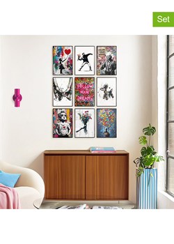 Orangewallz Druki artystyczne (9 szt.) "Streetart Set" w ramce ze sklepu Limango Polska w kategorii Obrazy - zdjęcie 188394745