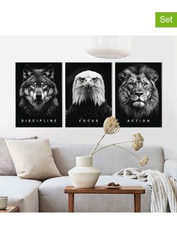 Orangewallz Druki artystyczne (3 szt.) "Power Trio" w ramce ze sklepu Limango Polska w kategorii Obrazy - zdjęcie 188395475