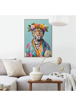 Orangewallz Druk artystyczny "Bloomy Tiger Portrait" w ramce ze sklepu Limango Polska w kategorii Obrazy - zdjęcie 188395676