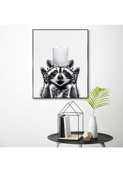 Orangewallz Druk artystyczny "Racoon Paper Surprise" w ramce ze sklepu Limango Polska w kategorii Obrazy - zdjęcie 188396345
