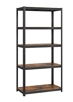 Songmics Regał stojący w kolorze brązowo-czarnym - 90 x 180 x 40 cm ze sklepu Limango Polska w kategorii Regały i witryny - zdjęcie 188396789