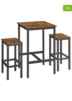 Songmics 3-częściowy zestaw w kolorze brązowo-czarnym ze sklepu Limango Polska w kategorii Stoliki kawowe - zdjęcie 188396989