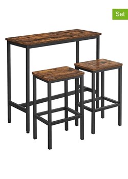 Songmics 3-częściowy zestaw w kolorze czarno-brązowym ze sklepu Limango Polska w kategorii Stoliki kawowe - zdjęcie 188396995