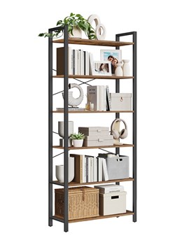 VASAGLE Regał stojący w kolorze jasnobrązowo-czarnym - 80 x 186 x 30 cm ze sklepu Limango Polska w kategorii Regały i witryny - zdjęcie 188397157