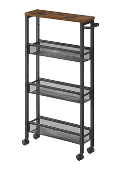 Songmics Wózek kuchenny w kolorze brązowo-czarnym - 45,5 x 77 x 13 cm ze sklepu Limango Polska w kategorii Regały i witryny - zdjęcie 188397276