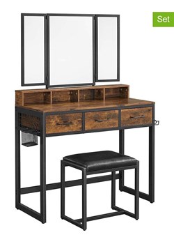 Songmics 2-częściowy zestaw w kolorze brązowo-czarnym ze sklepu Limango Polska w kategorii Stoliki kawowe - zdjęcie 188397396