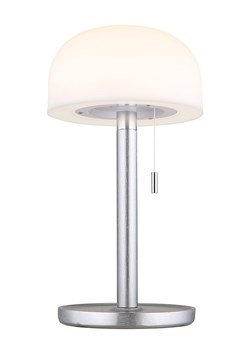 Globo lighting Lampa stołowa LED w kolorze srebrno-białym - wys. 28 x Ø 11 cm ze sklepu Limango Polska w kategorii Oświetlenie - zdjęcie 188397638