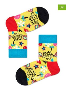 Happy Socks Skarpety (2 pary) w kolorze żółtym ze sklepu Limango Polska w kategorii Skarpetki dziecięce - zdjęcie 188398399