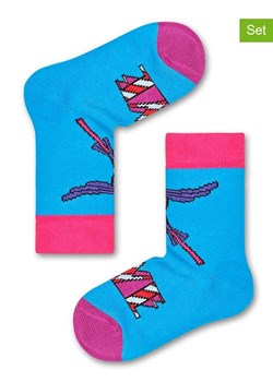 Happy Socks Skarpety (2 pary) w kolorze błękitnym ze sklepu Limango Polska w kategorii Skarpetki dziecięce - zdjęcie 188398419
