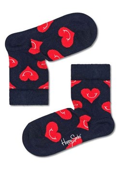 Happy Socks Skarpety "Smiling heart" w kolorze czarno-czerwonym ze sklepu Limango Polska w kategorii Skarpetki dziecięce - zdjęcie 188398425