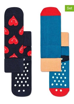 Happy Socks Skarpety (2 pary) "Smiling heart" ze wzorem ze sklepu Limango Polska w kategorii Skarpetki dziecięce - zdjęcie 188398448