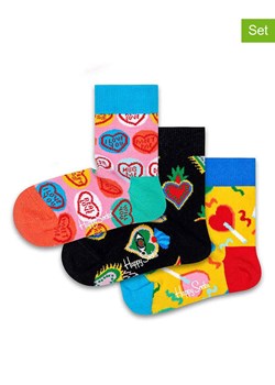 Happy Socks 3-częściowy zestaw prezentowy ze wzorem ze sklepu Limango Polska w kategorii Skarpetki dziecięce - zdjęcie 188398449