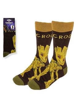 Lucky Socks Skarpety "Groot guardians of the galaxy" w kolorze brązowo-żółtym ze sklepu Limango Polska w kategorii Skarpetki męskie - zdjęcie 188398659
