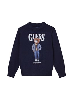 Guess Sweter N6RR01 Z2ZK2 Granatowy Regular Fit ze sklepu MODIVO w kategorii Swetry chłopięce - zdjęcie 188401489