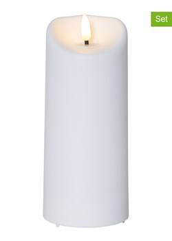 STAR Trading Świece LED (2 szt.) "Flame" w kolorze białym - wys. 18 x Ø 7,5 cm ze sklepu Limango Polska w kategorii Świece i dyfuzory - zdjęcie 188402918