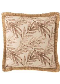 J Line Poduszka "Blatt" w kolorze beżowo-fioletowym - 49 x 49 cm ze sklepu Limango Polska w kategorii Poduszki dekoracyjne - zdjęcie 188403015