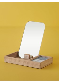 BELLA MAISON Lusterko kosmetyczne w kolorze jasnobrązowo-błękitnym - 12 x 17 cm ze sklepu Limango Polska w kategorii Lustra - zdjęcie 188403109