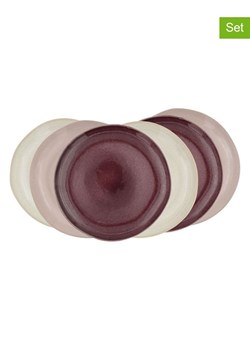 Ard'time Talerze obiadowe (6 szt.) w kolorze kremowo-fioletowo-jasnoróżowym - Ø 26 cm ze sklepu Limango Polska w kategorii Naczynia - zdjęcie 188403278