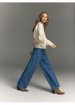 Reserved - Sweter z wiskozą - złamana biel ze sklepu Reserved w kategorii Swetry damskie - zdjęcie 188404255