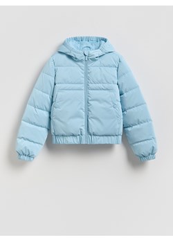 Reserved - Pikowana kurtka z kapturem - jasnoniebieski ze sklepu Reserved w kategorii Kurtki dziewczęce - zdjęcie 188404368