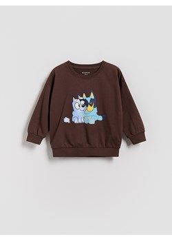 Reserved - Bawełniany longsleeve Bluey - brązowy ze sklepu Reserved w kategorii Bluzy chłopięce - zdjęcie 188404459