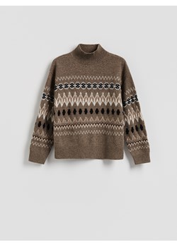 Reserved - Wełniany sweter - wielobarwny ze sklepu Reserved w kategorii Swetry damskie - zdjęcie 188404479