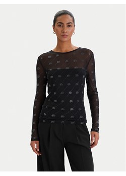 KARL LAGERFELD Bluzka B1W17024 Czarny Slim Fit ze sklepu MODIVO w kategorii Bluzki damskie - zdjęcie 188405055