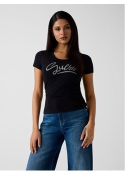 Guess T-Shirt W6RI24 J1314 Czarny Regular Fit ze sklepu MODIVO w kategorii Bluzki damskie - zdjęcie 188405058