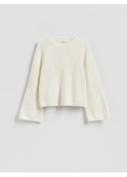 Reserved - Sweter z wełną i moherem - złamana biel ze sklepu Reserved w kategorii Swetry damskie - zdjęcie 188405818