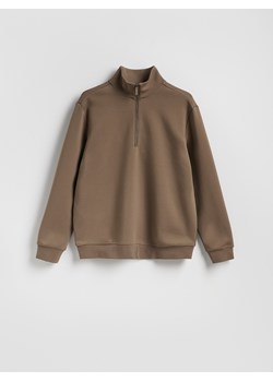 Reserved - Gładka bluza ze stójką - brązowy ze sklepu Reserved w kategorii Bluzy męskie - zdjęcie 188405858