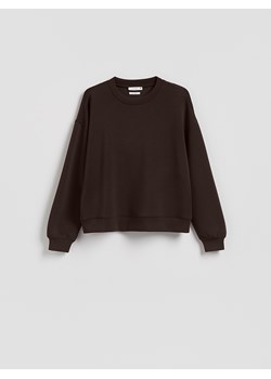 Reserved - Bluza z modalem - ciemnobrązowy ze sklepu Reserved w kategorii Bluzy damskie - zdjęcie 188405948