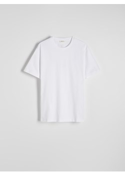 Reserved - Bawełniany t-shirt regular - biały ze sklepu Reserved w kategorii T-shirty męskie - zdjęcie 188405998