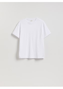 Reserved - Bawełniany t-shirt boxy - biały ze sklepu Reserved w kategorii T-shirty męskie - zdjęcie 188406055