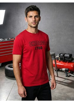 Sinsay - Bawełniana koszulka z krótkim rękawem - czerwony ze sklepu Sinsay w kategorii T-shirty męskie - zdjęcie 188406176