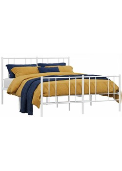 Białe pojedyncze łóżko metalowe 90x200 cm B3-K51 ze sklepu Edinos.pl w kategorii Łóżka i materace - zdjęcie 188406215