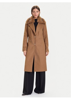 Guess Płaszcz wełniany W5BL19 W2642 Brązowy Regular Fit ze sklepu MODIVO w kategorii Płaszcze damskie - zdjęcie 188406677