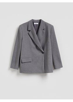 Reserved - Marynarka z dodatkiem wiskozy - ciemnoszary ze sklepu Reserved w kategorii Marynarki damskie - zdjęcie 188407048