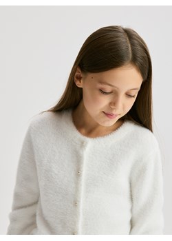 Reserved - Kardigan z ozdobnymi guzikami - złamana biel ze sklepu Reserved w kategorii Swetry dziewczęce - zdjęcie 188407096