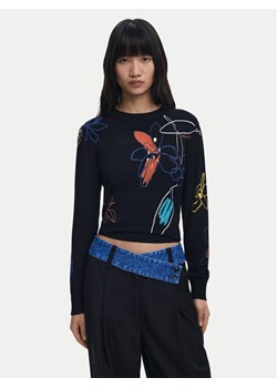 Desigual Sweter Arty 25WWJF33 Czarny Regular Fit ze sklepu MODIVO w kategorii Swetry damskie - zdjęcie 188410429