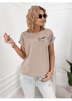 bluzka salta beżowa one size ze sklepu UBRA w kategorii Bluzki damskie - zdjęcie 188411328