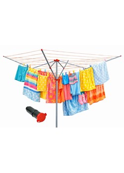 Ogrodowa czerwona suszarka na pranie F0-W61 ze sklepu Edinos.pl w kategorii Akcesoria łazienkowe - zdjęcie 188411418