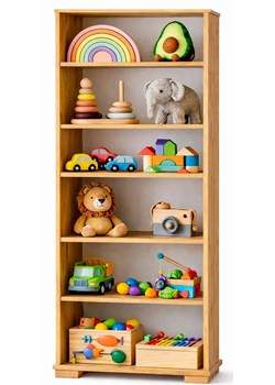 Wysoki regał na zabawki 70 cm dąb craft złoty P1-B38 ze sklepu Edinos.pl w kategorii Regały i witryny - zdjęcie 188411488