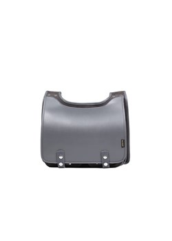 popielata torba skórzana listonoszka na ramię  Bookcase ze sklepu Słoń Torbalski w kategorii Listonoszki - zdjęcie 188412935