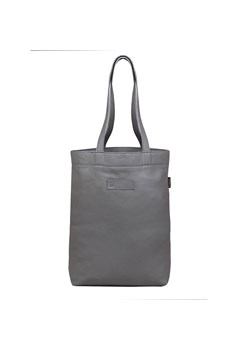 popielata torebka damska skórzana shopperka Chiara ze sklepu Słoń Torbalski w kategorii Torby Shopper bag - zdjęcie 188412947