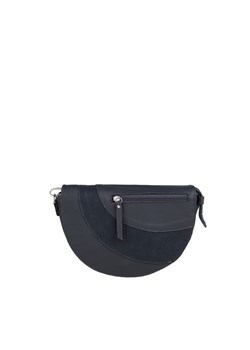 popielata torebka skórzana półokrągła z funkcją nerki  Mała Mi ze sklepu Słoń Torbalski w kategorii Listonoszki - zdjęcie 188412967