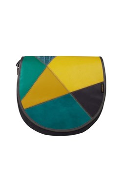 zielono żółta torebka damska skórzana listonoszka  na ramię  Zuza ze sklepu Słoń Torbalski w kategorii Listonoszki - zdjęcie 188412968